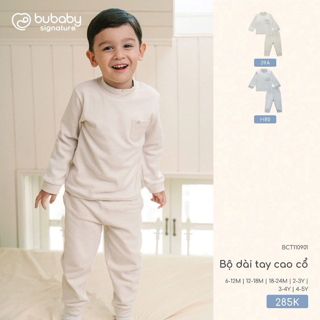 Bulbaby ชุดคอเต่าแขนยาวสําหรับทารกแรกเกิดวัสดุที่นุ่มและอุ่น BCT110901