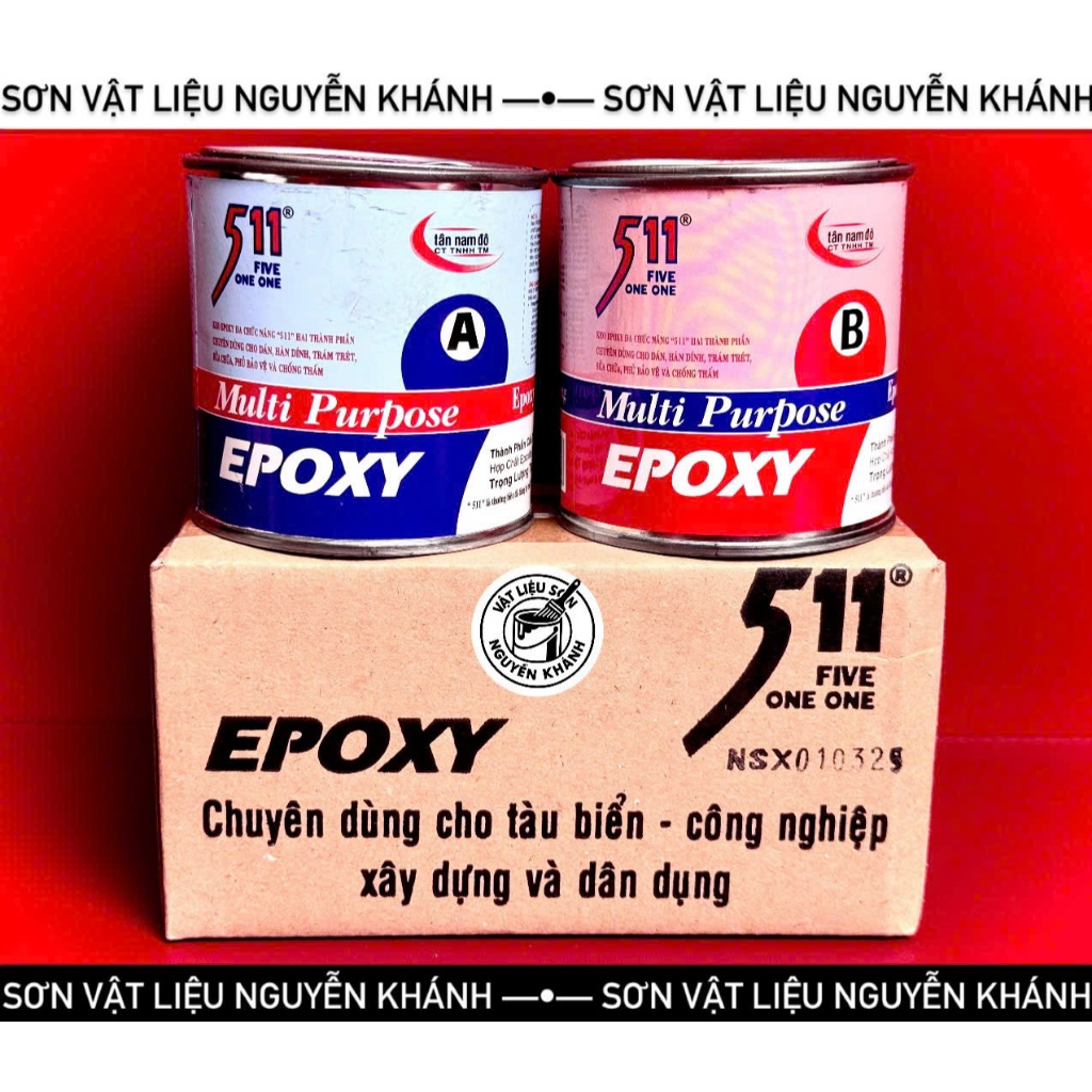 กาว AB Epoxy 511 (675g) | ซุปเปอร์แข็งแกร่ง กาวหินทนทานสุด กาวพลาสติก กาวติดไม้ กาวโลหะ