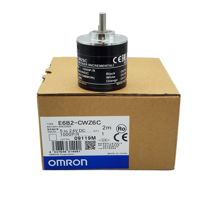 E6B2-CWZ6C-1000PR ENCODER OMRON 1000 PULSE/ROUND - DIAMETER 40MM - SHAFT DIAMETER 6MM