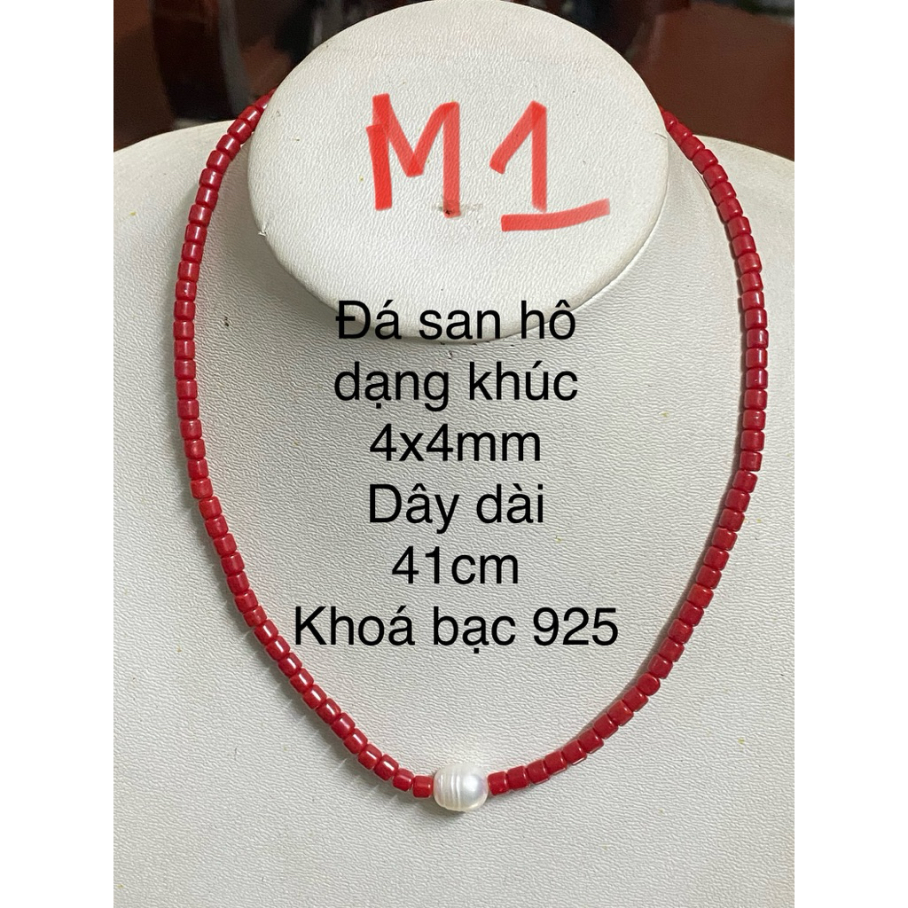 สร้อยคอ CORAL STONE MIXED WITH REAL SOFTWATER BOYS ms ABL1