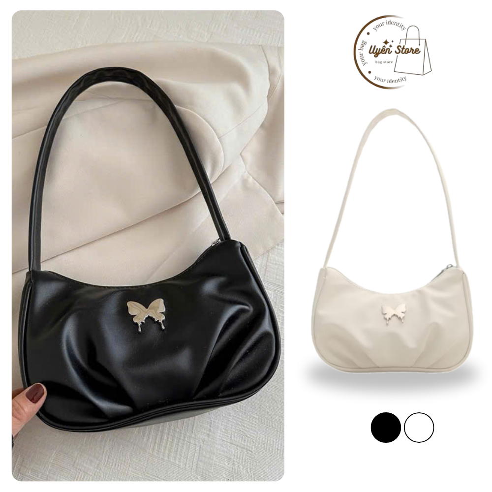 Túi xách đeo vai đính kèm họa tiết bướm sang chảnh, dễ thương - DK168