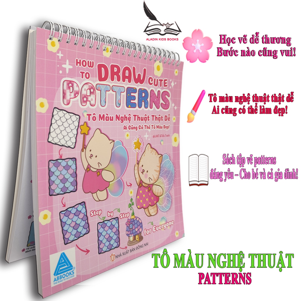 หนังสือ - Art Coloring Patterns How To Draw Cute Step By Step