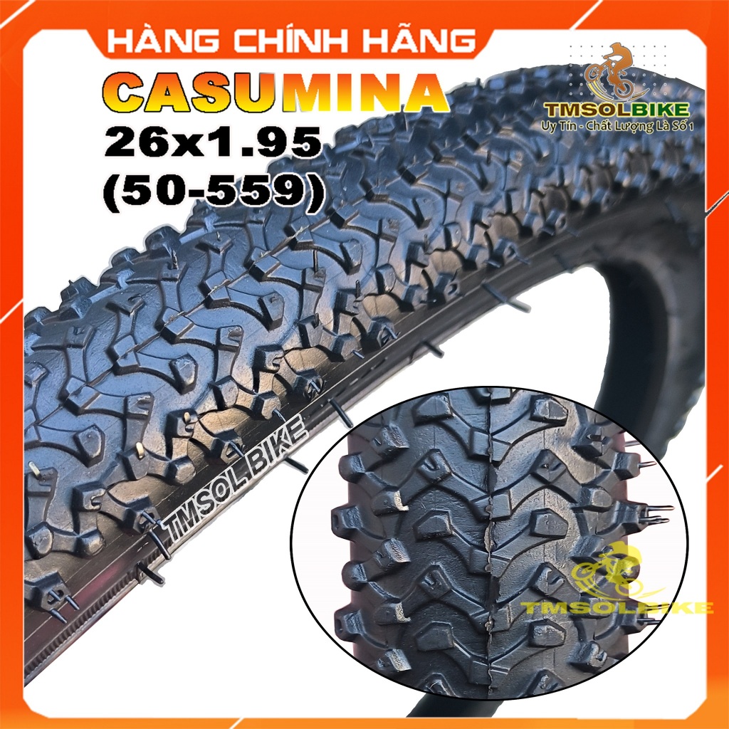 CASUMINA 26x1.95 (50-559) ยางจักรยานสกปรก, 26x1.95 ท่อจักรยานพร้อมแหลมระบายน้ําที่ดี