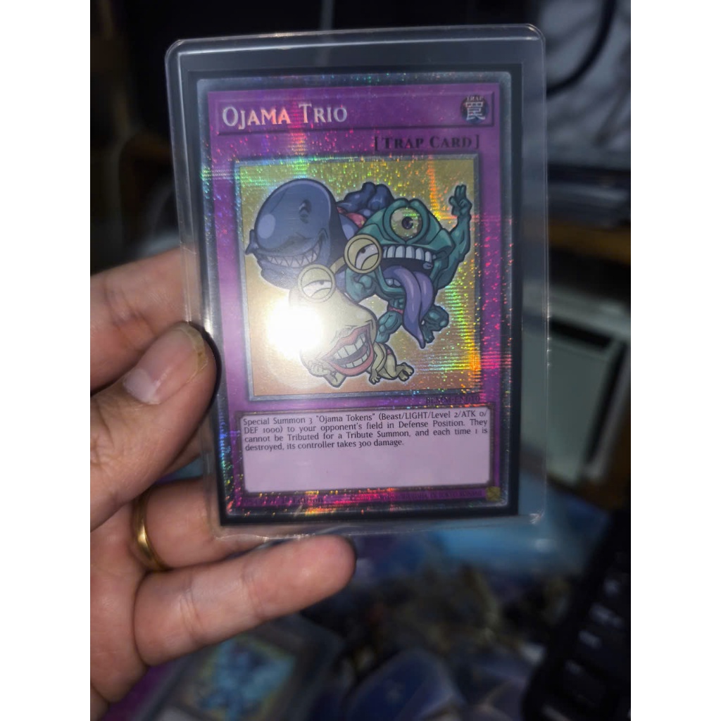 [Yugioh Funny Shop] การ์ด 1 ใบ Ojama Trio (V.2 - Starlight Rare) - BLMM-EN010