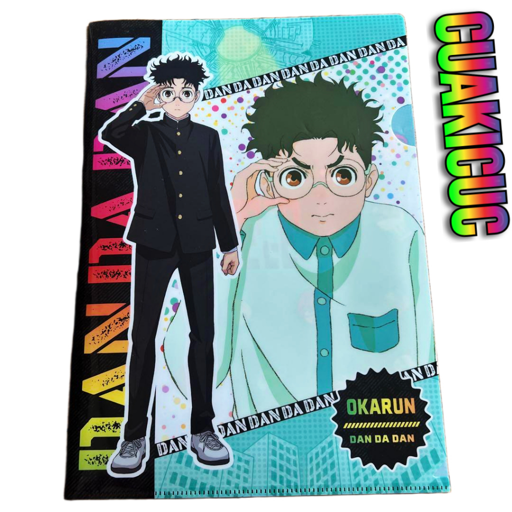 แฟ้มใส A4 Okarun Anime Dandadan - ปกพลาสติกสําหรับเอกสารและสติ๊กเกอร์พรีเมี่ยม Dandadan