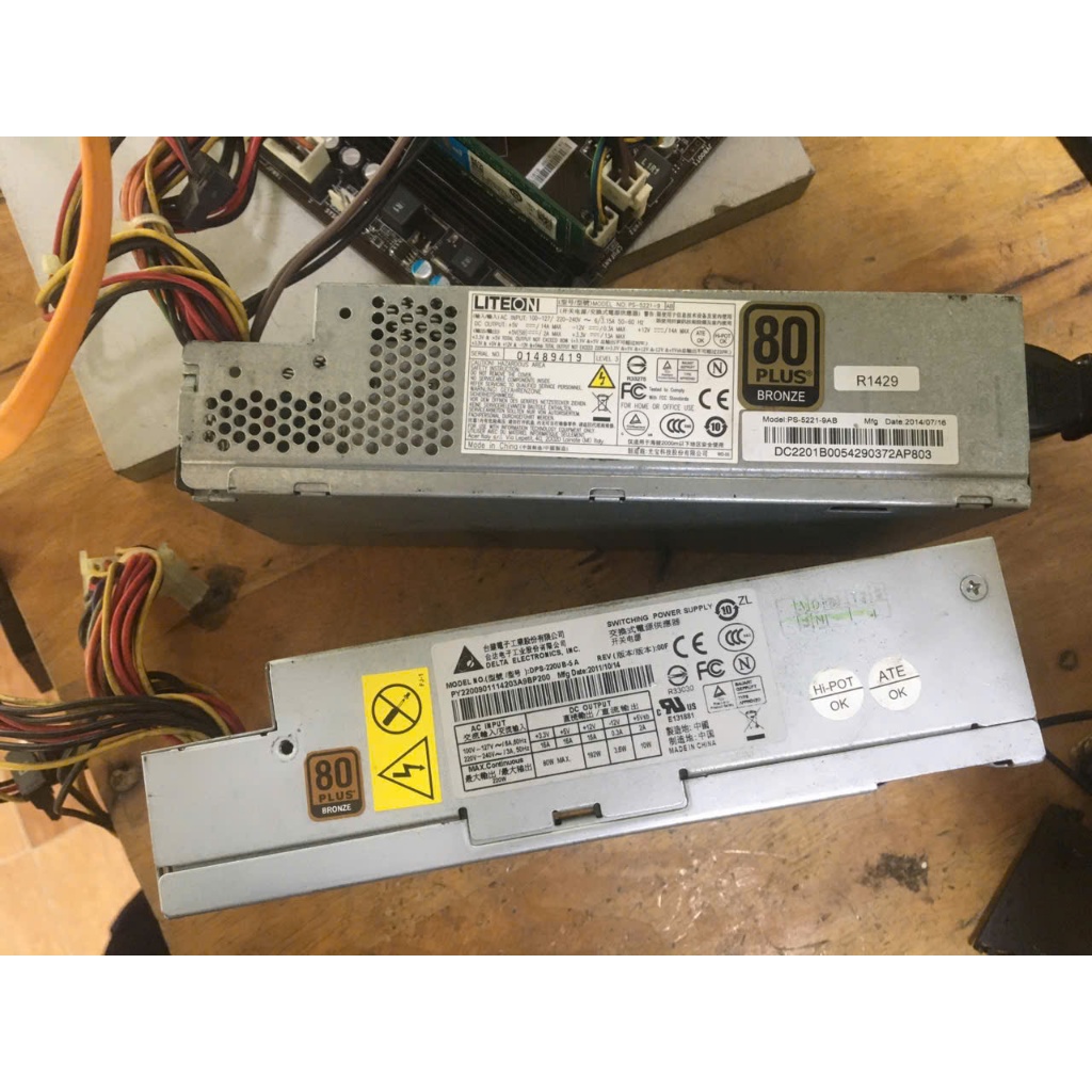 แหล่งพลังงานสําหรับ ACER MODEL DELTA DPS-220UB-A; Liteon PS-5221-9 AB 80 Plus Bronze สินค้าถอดประกอบ