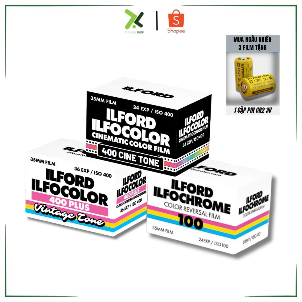 [ฟิล์มกล้อง] Ilford Film Cine Tone 400 (24 ดวง)