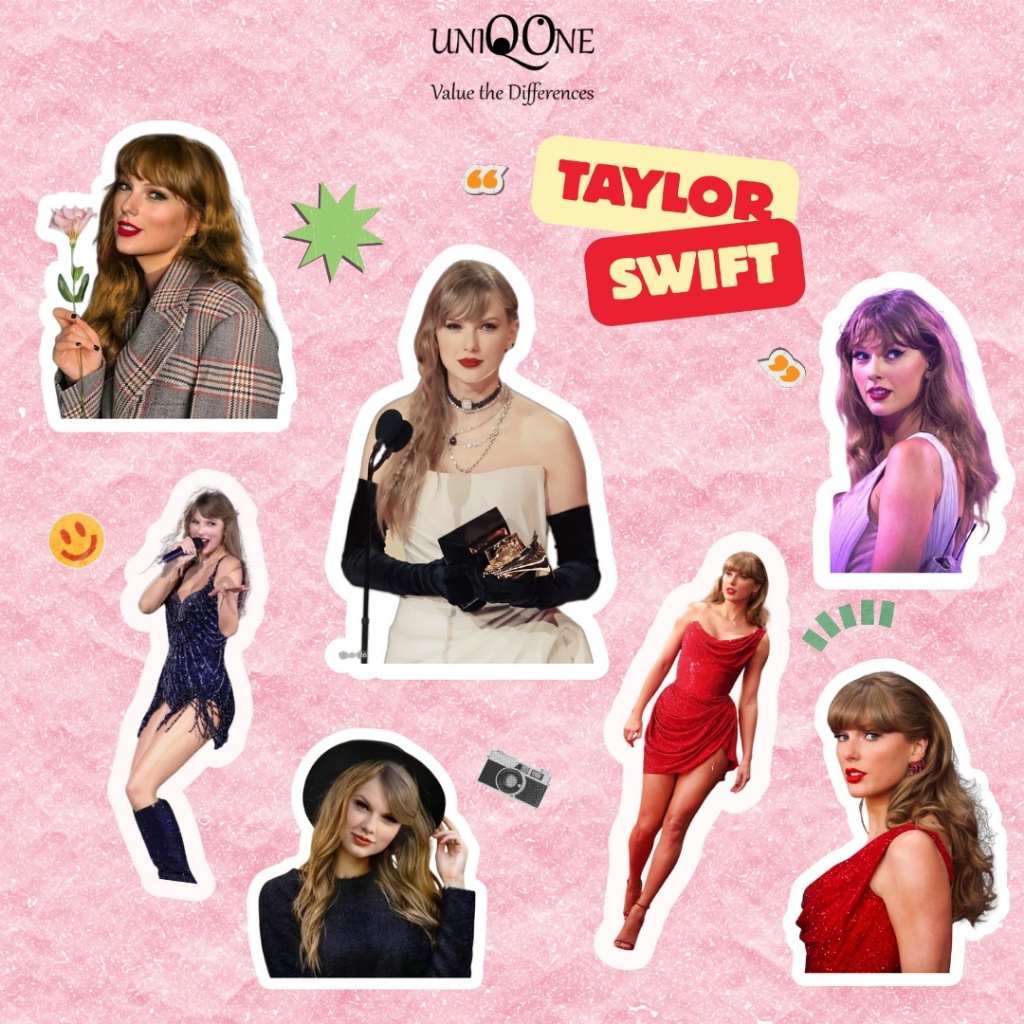 Set 50-100 สติ๊กเกอร์ Taylor Swift - สติ๊กเกอร์นักร้องคนดังตัดสําเร็จและติด