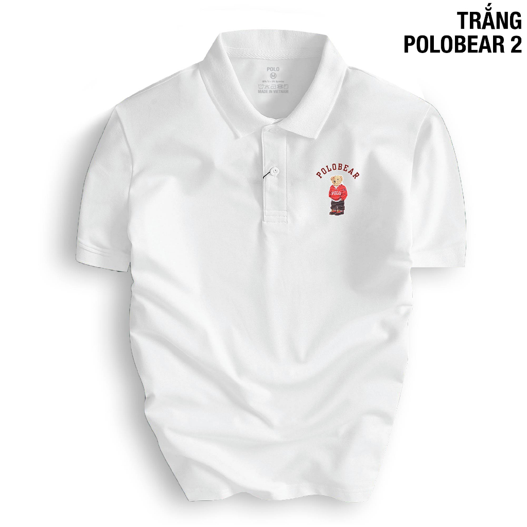 POLOBEAR2 เสื้อยืดคอปกเปิดชาย BASIC CVC หนังจระเข้ gerular fit แบบ