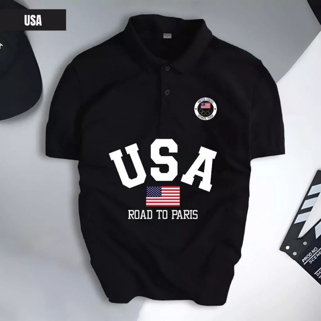 เสื้อ POLO USA จาก Unisex คอปกเปิด-ลง CVC Basic เท่ หรูหรา เรียบหรู มาตรฐานจาก