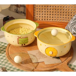 Bộ chén sứ, đĩa, ly , thố ,tô úp mì sử dụng gia đình họa tiết Bánh Matcha - Gốm sứ SH