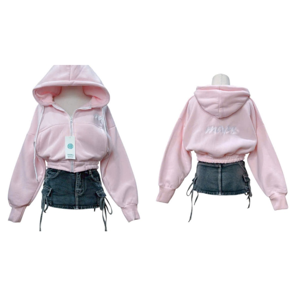 เสื้อแจ็คเก็ตผ้าฟลีซปักลาย Midweight สตรี MAPS เสื้อแจ็คเก็ตผู้หญิง 4 สีพร้อมกระเป๋านิ้วด้านใน ราคา ถูกที่สุด ดีลบีเคเค แกลเลอรีภาพที่ 8