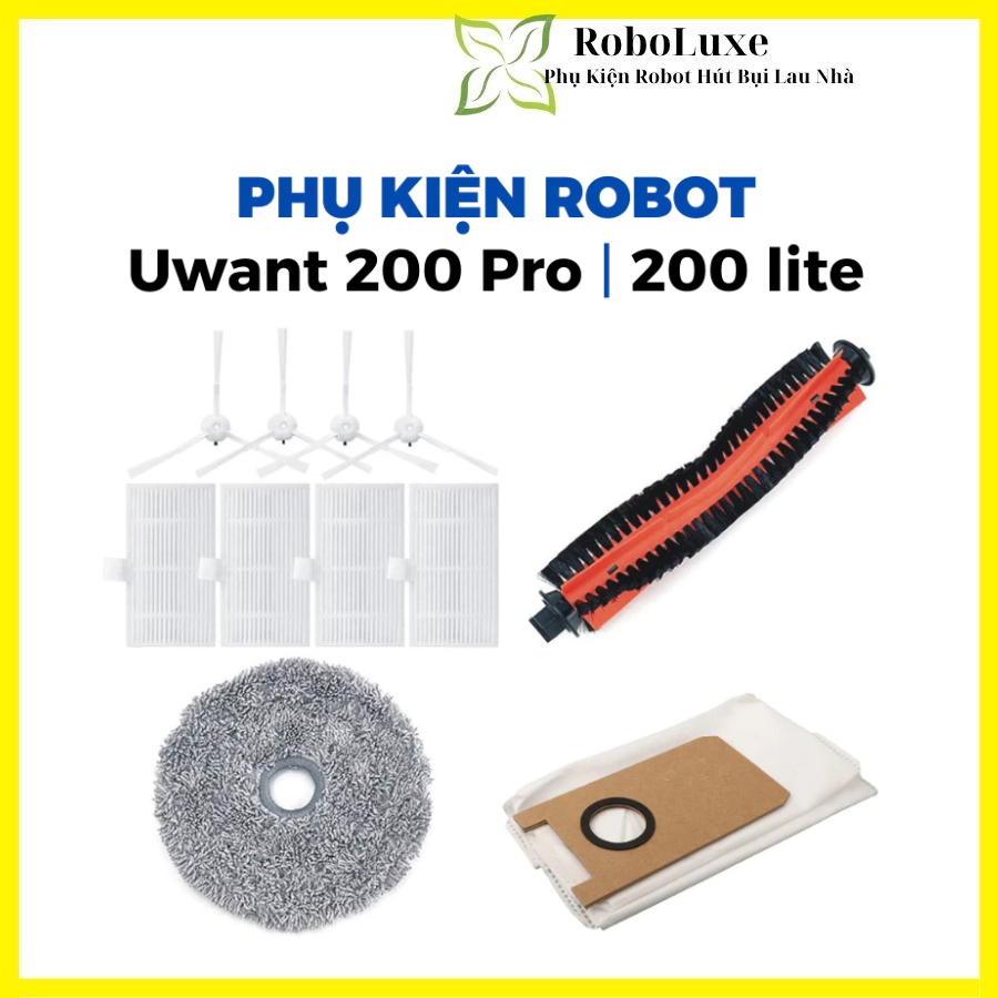Uwant 200 Pro, Uwant 200 Lite อุปกรณ์เครื่องดูดฝุ่นหุ่นยนต์ _ อุปกรณ์เสริมทดแทน