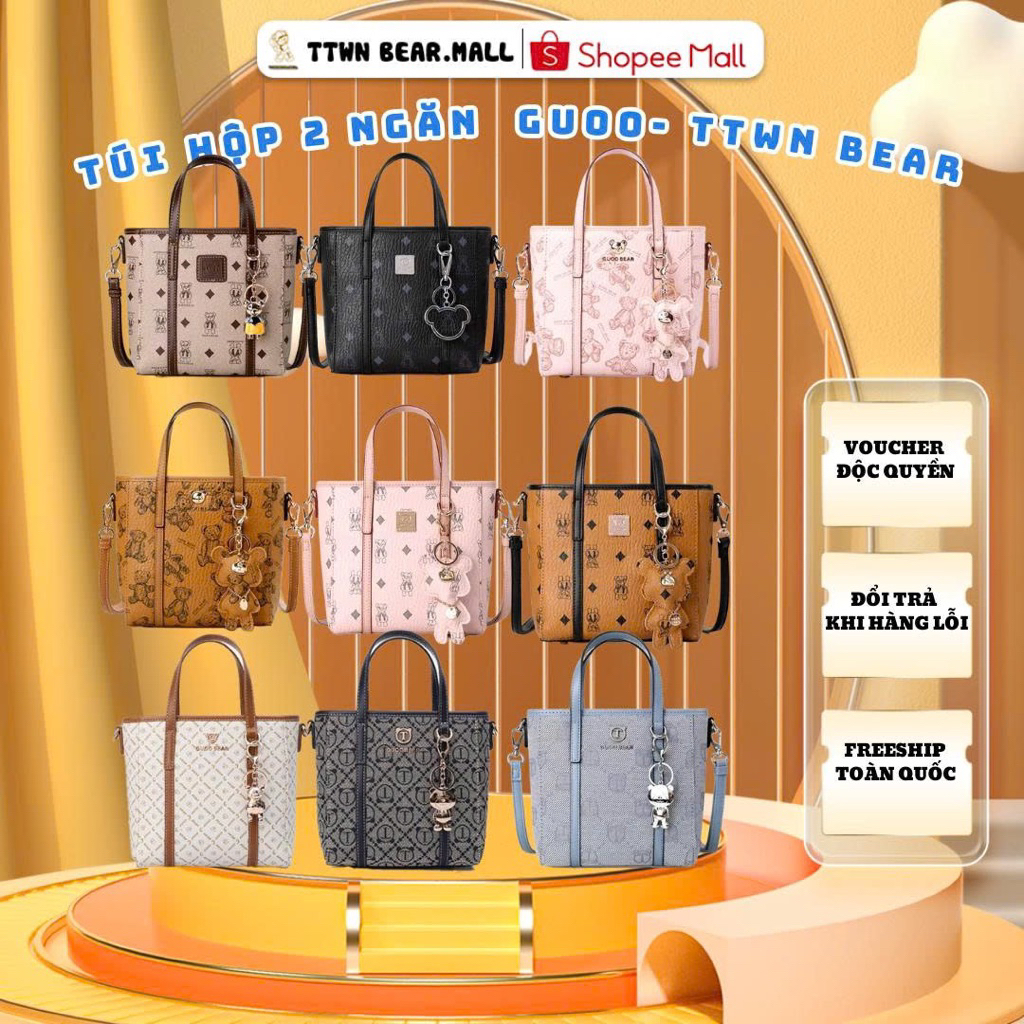 [GIVE BEAR CHARM] ของแท้ TTWN BEAR GUOO BEAR กระเป๋าทรงเอลายหมี