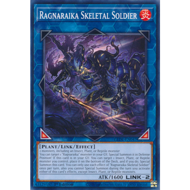 การ์ด Yugioh ของแท้ Ragnaraika Skeletal Soldier MP25-EN354 การ์ด x1 ทั่วไป