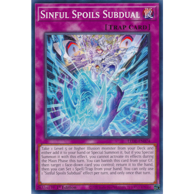 การ์ด Yugioh ของแท้ Sinful Spoils Subdual MP25-EN362 การ์ด x1 ทั่วไป