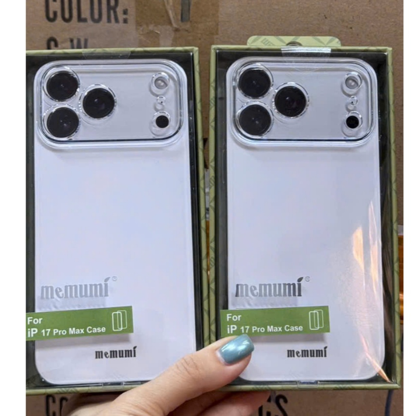 [ IP 18 pro max ] เคส memumi แบบใสสําหรับ iPhone 17 16 15 pro, 14 pro max, 13 pro max, 13 pro ปกป้อง