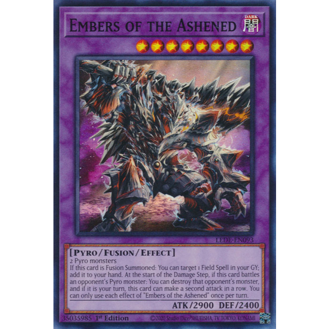 การ์ด Yugioh ของแท้ Embers of the Ashened MP25-EN374 คอมมอน x1 การ์ด