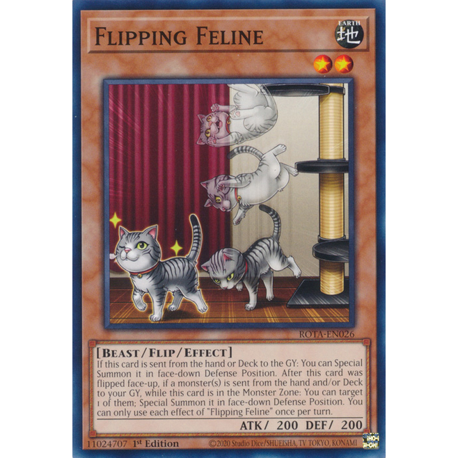การ์ด Yugioh ของแท้ Flipping Feline MP25-EN410 การ์ด x1 ทั่วไป