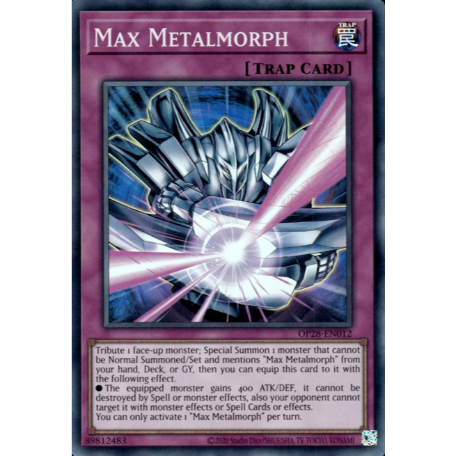การ์ด Yugioh ของแท้ Max Metalmorph MP25-EN424 การ์ด x1 ทั่วไป
