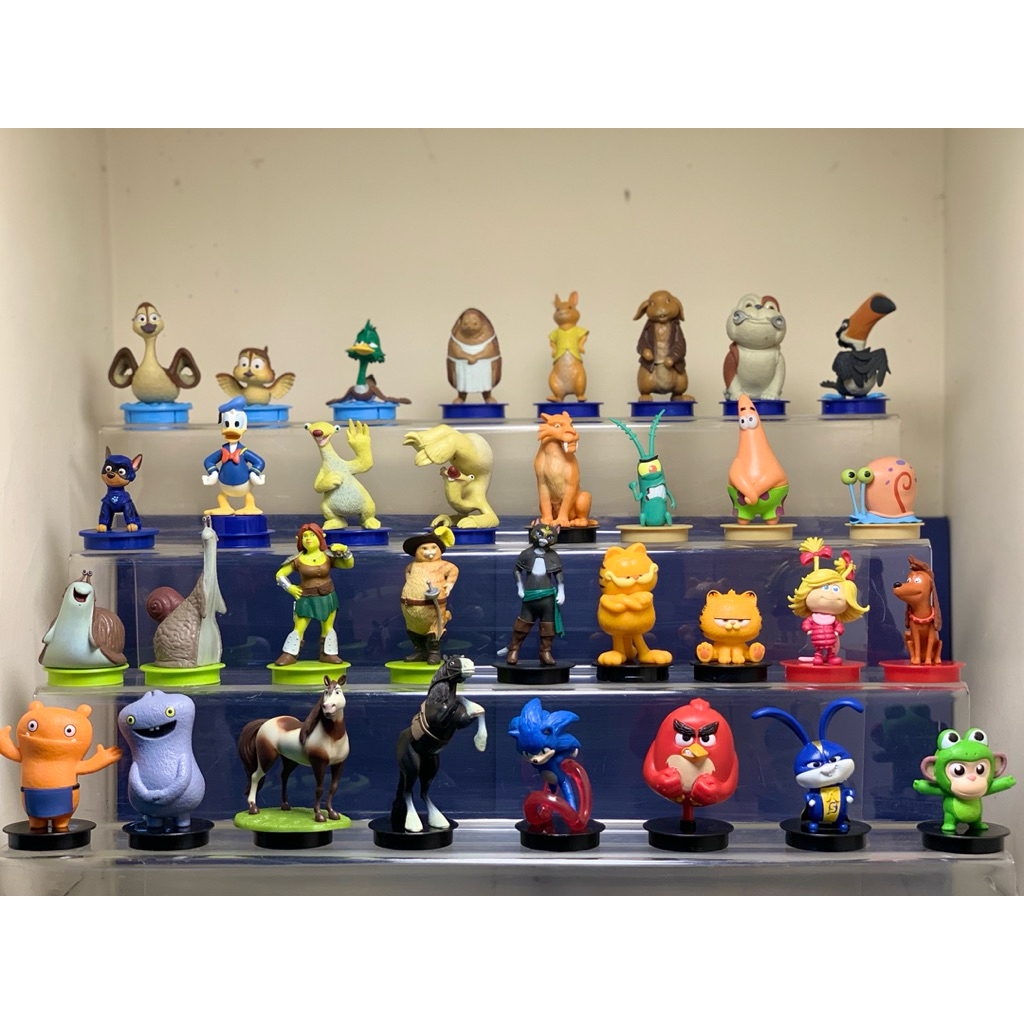 MOVIE MODEL, CUP TOPPER FIGURE RIO 2 MOVIE, SHREK, SPONGEBOB, GARFIELD, SONIC, PETS,TURBO, KONGxGODZ