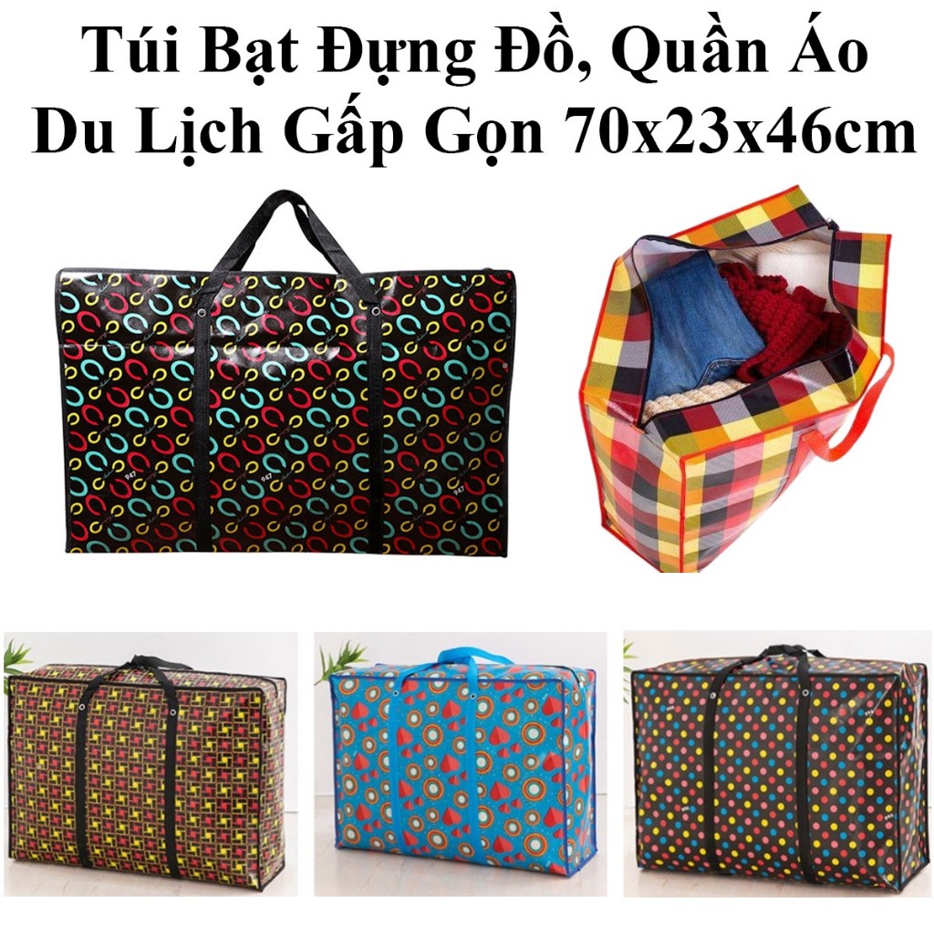 กระเป๋าใส่เสื้อผ้าสําหรับเดินทางพับได้ขนาดใหญ่สะดวก 70X23X46Cm