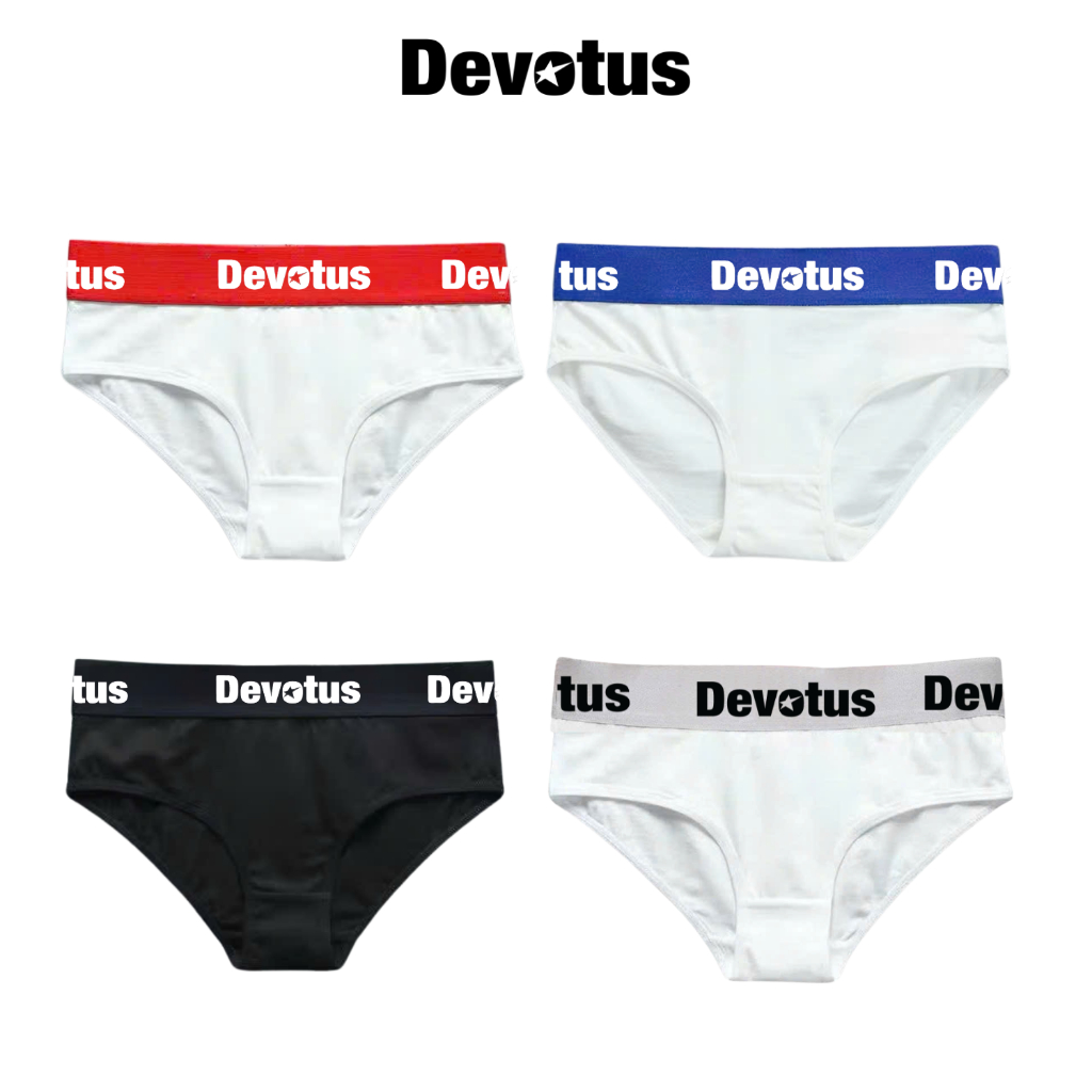 สามเหลี่ยมของผู้หญิง UNDERWEAR HIGH RISE ผ้าฝ้ายยืด 4 ทิศทางคุณภาพสูง DEVOTUS - UNDERWEAR TRIANGLE ผู้หญิง