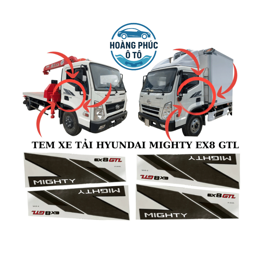 สติ๊กเกอร์รถบรรทุก Hyundai MIGHTY EX8 GTL สติ๊กเกอร์รถบรรทุก HYUNDAI MIGHTY EX8 GTL