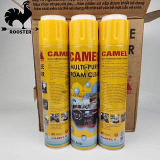 Chai xịt bọt vệ sinh đa năng nội thất, ghế da, trần nỉ ô tô DYRAMID / CAMEL/ Foam Cleaner/ Multi Purpose (650ml)