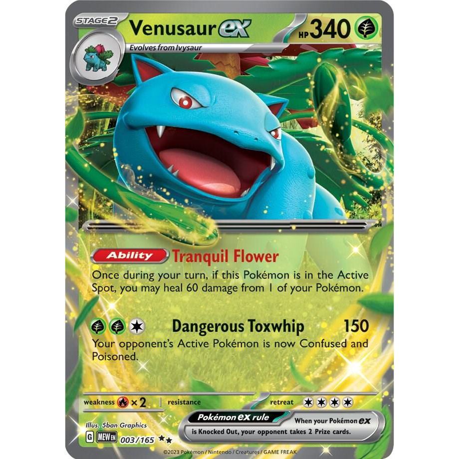 [ของแท้] [ENG] POKEMON Card /Card Game - Venusaur ex - 003/165 - SV: Scarlet & Violet 151 (MEW)