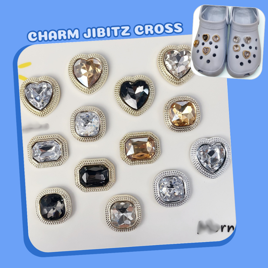 Charm Sticker Jibitz เข็มเลียนแบบติดรองเท้าแตะรุ่น diverse B24