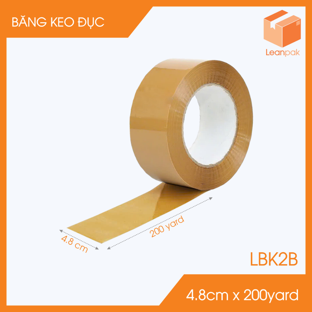 Combo เทปขุ่น 6 ม้วน - เทปบรรจุ เทปใหญ่ - ขนาด 4.8cm x 200yards -L.BK2B
