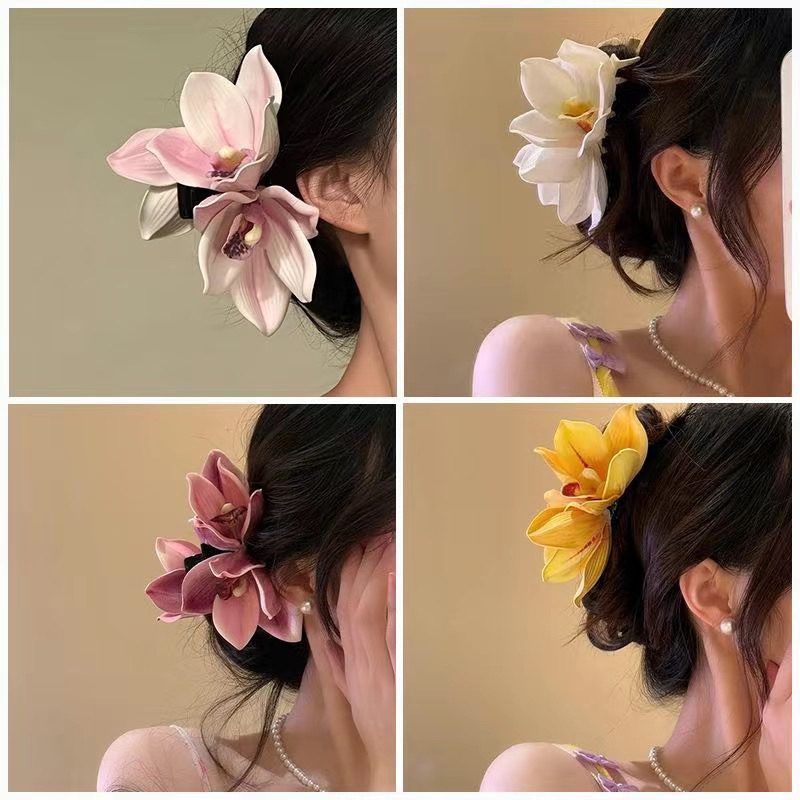 Balltest ️Agarwood Orchid Hair Clip Lovely Spring Summer Fashion Accessory