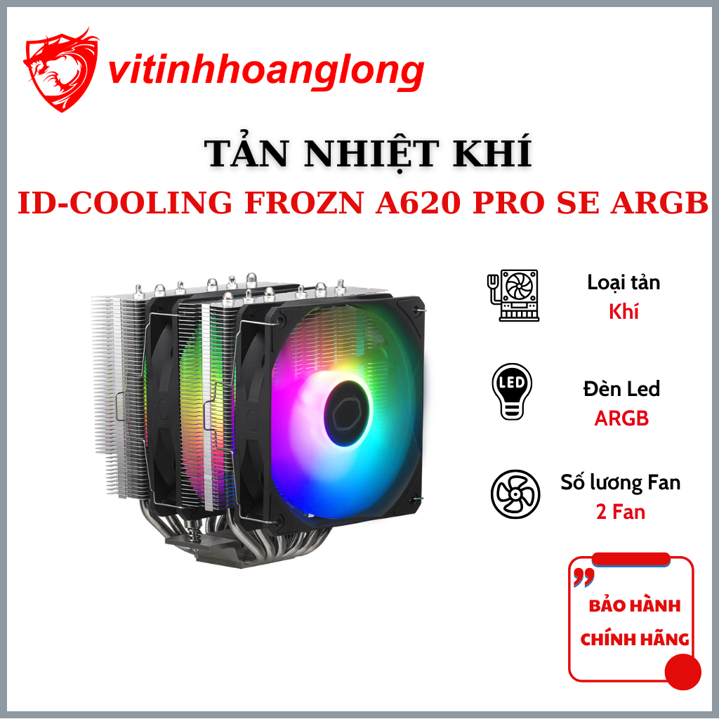 ID-COOLING Frozn A620 Pro SE ARGB CPU แอร์คูลเลอร์- 24 เดือน