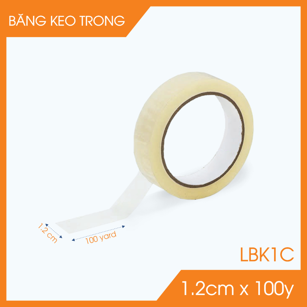 Combo เทปใส 24 ม้วน - เทปสํานักงานและโรงเรียน - ขนาด 1.2cm x 100yards -L.BK1C