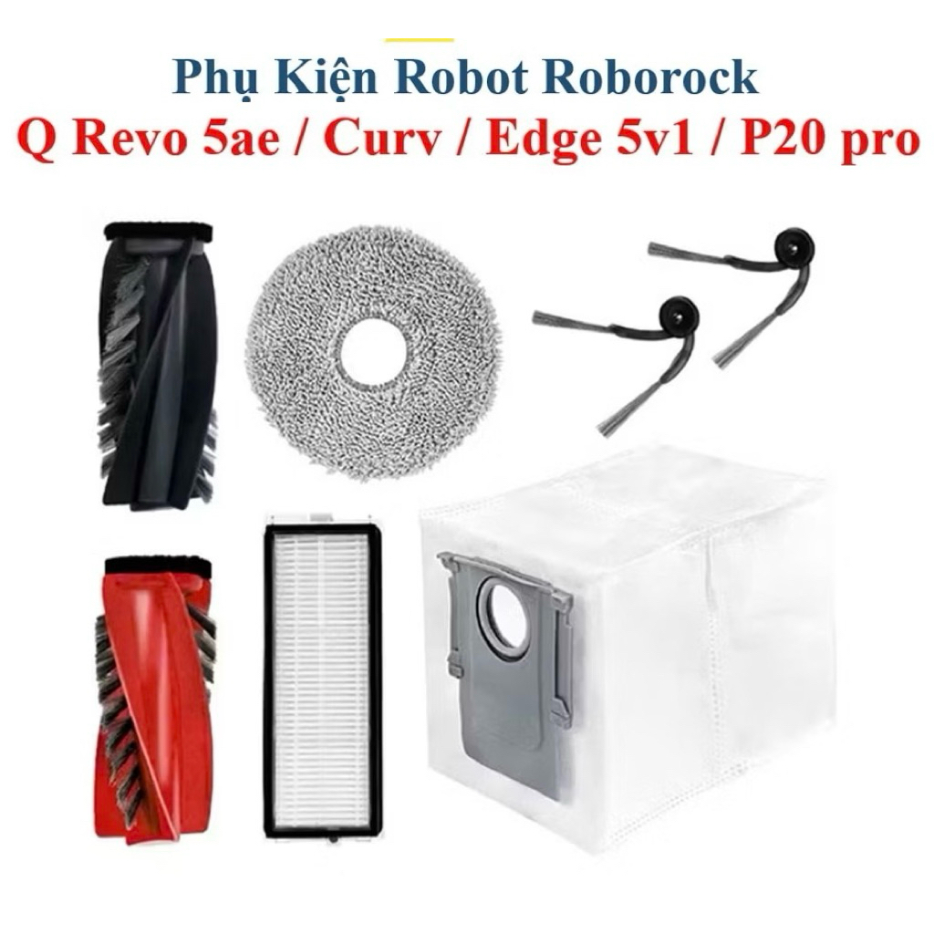 อุปกรณ์เสริมเครื่องดูดฝุ่นหุ่นยนต์ Roborock Q Revo 5AE, Edge 5V1, Curv, P20 pro, QR 789 แปรงหลัก, ตั