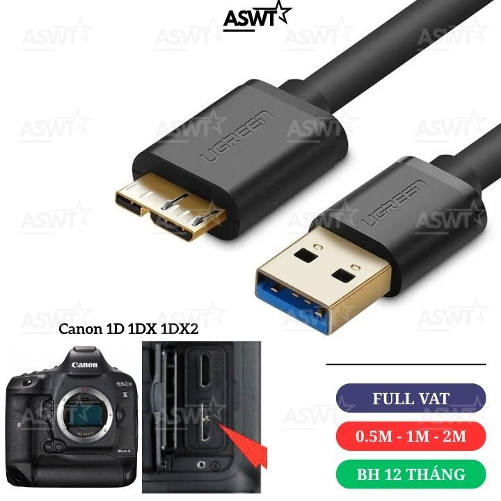 สาย USB สําหรับกล้อง Canon EOS 1D X / EOS 1DX Mark II / EOS 1DX2 ยาว 0.5m 1m 1.5m 2m - FULL VAT