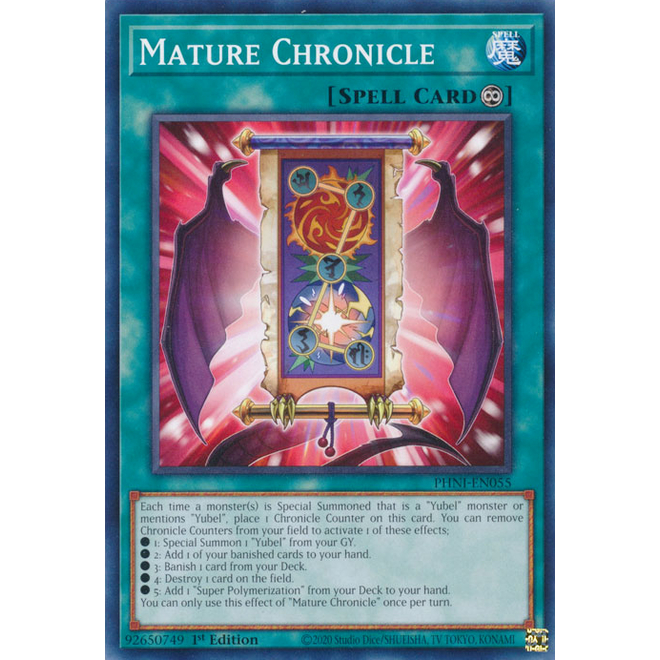 การ์ด Yugioh ของแท้ การ์ด Mature Chronicle MP25-EN166 ultra x1