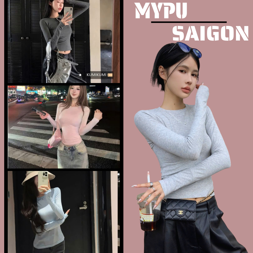 เสื้อยืดแขนยาวผ้าฝ้ายยืดนุ่ม MYPU.SAIGON