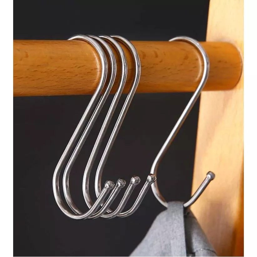 Combo 5 ตัว S-Hooks สําหรับแขวนเสื้อผ้า สินค้าสุดแกร่ง