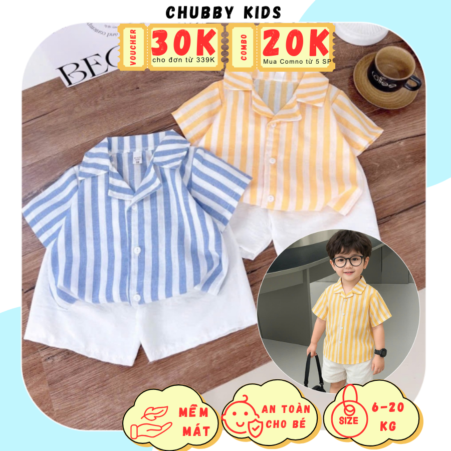 ชุดเสื้อเด็กชายเกาหลีลายสก๊อตแฟชั่น – ชุดเด็กชายมีสไตล์สําหรับงานปาร์ตี้และสตรีทแวร์ – ขนาด 6–20กิโลกรัม