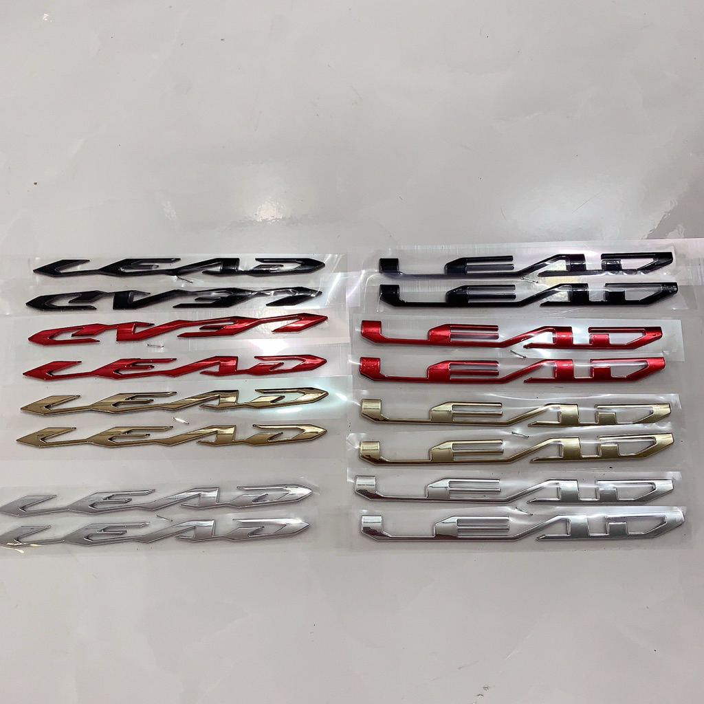 แสตมป์นูน 3D สําหรับรถมอเตอร์ไซค์ Honda LEAD หลากสี - LEAD Logo สําหรับตกแต่งรถยนต์