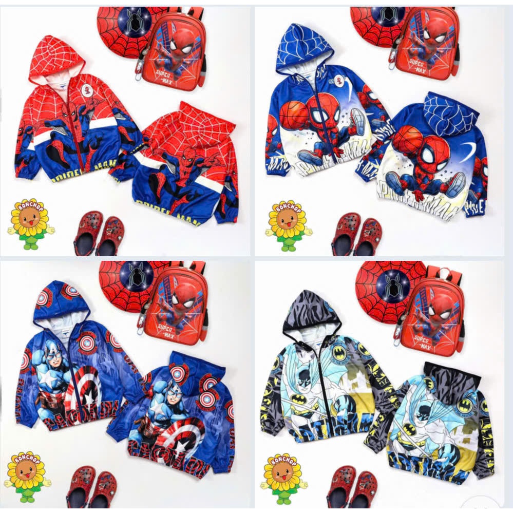 BONCHOP SUPERMAN VENTILATED JACKET, SOFT, COOL, LIGHTWEIGHT FOR BOYS 10-35KG
