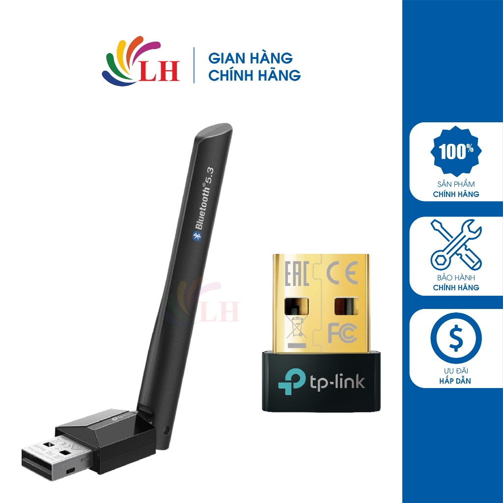USB Bluetooth 5.3 TP-Link UB500/UB500 Plus - สินค้าของแท้ - ดีไซน์กะทัดรัด เชื่อมต่อเร็ว Bluetooth 5