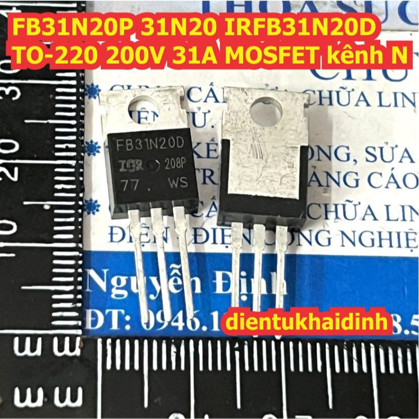 2pcs FB31N20P 31N20 IRFB31N20D TO-220 200V 31A N-channel MOSFET kde8278