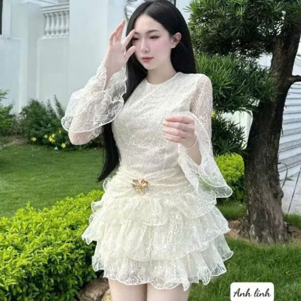 เดรสสวย เดรสสั้นคอปกบัวลูกไม้สุดแซ่บ ก211(Z1)