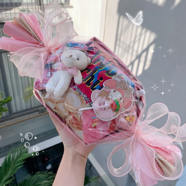 ชุดขนมยักษ์พร้อมพวงกุญแจหมีน้อย Bim Bim & Confectionery - MANY COLORS