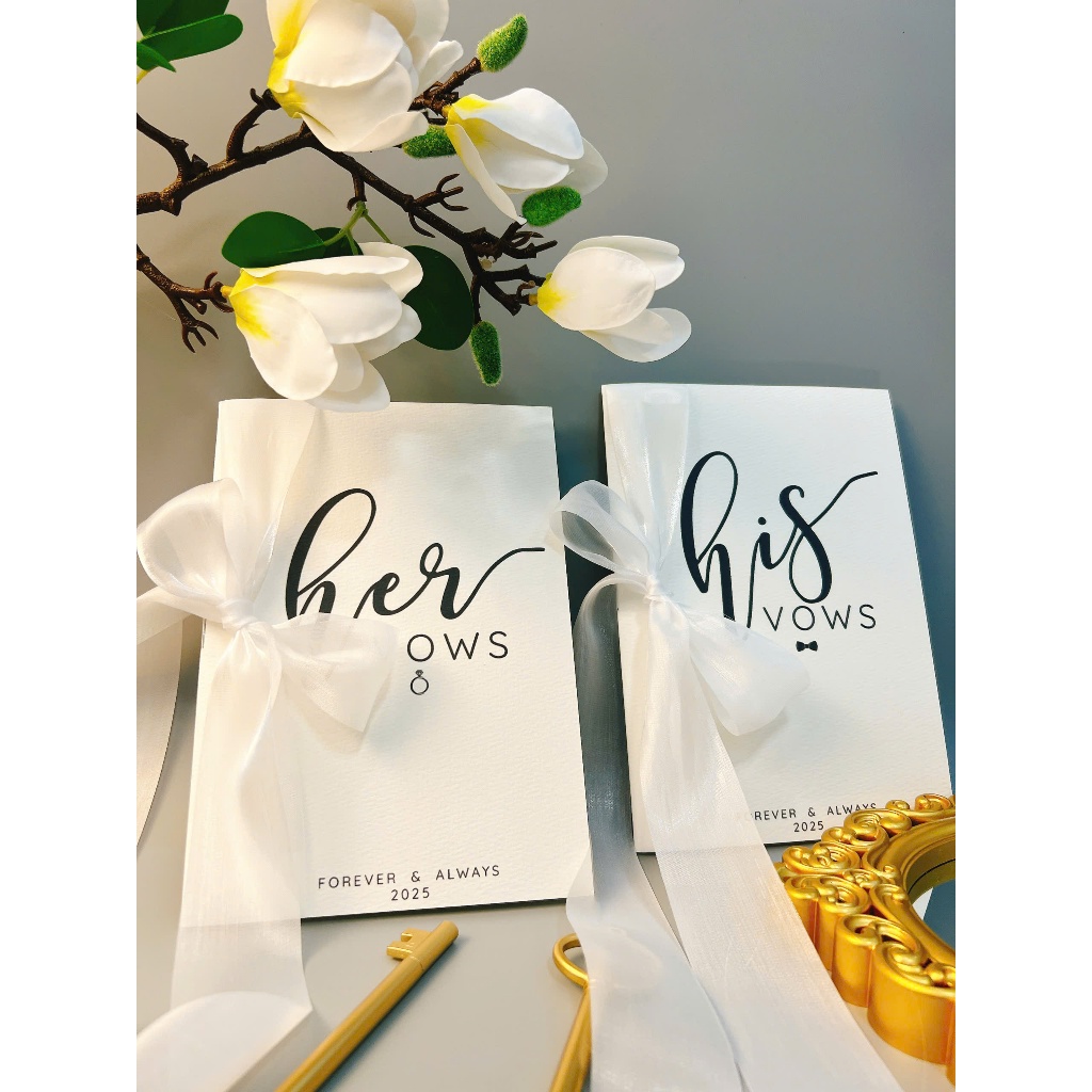 VOWS BOOK MANY MODELS [Set-2cards~A5] เชิญงานแต่งงานสําหรับพรหมเจ้าบ่าวเจ้าสาวและการถ่ายภาพงานแต่งงา