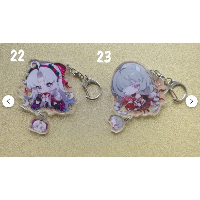 Wuthering Waves WUWA อะคริลิคน่ารัก Chibi พวงกุญแจ Jinhsi Camellya Carlotta Phoebe Cantarella Cartth