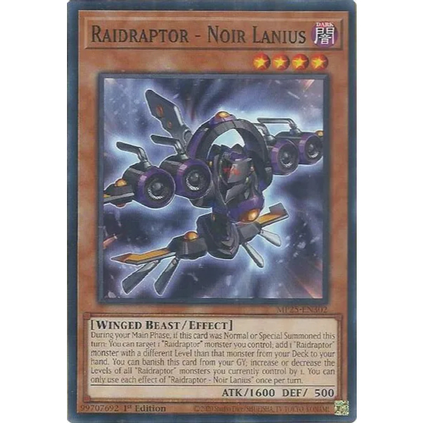 [KW2 Yugioh] [EN-US] การ์ด Raidraptor - Noir Lanius - ทั่วไป - MP25-EN302